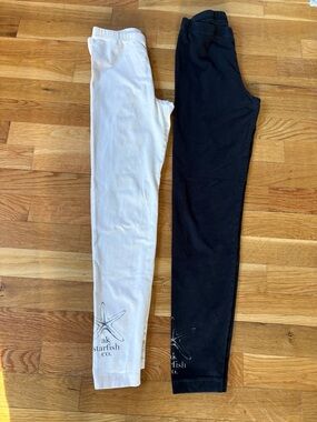 American Apparel~ AK Starfish - Black and Off White Duo Cotton Leggings